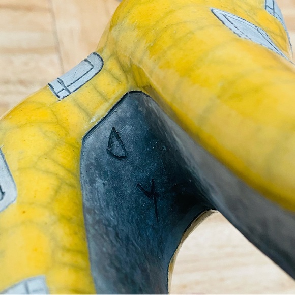 San Diego Zoo Wild Animal Park Raku Signed Giraffe Ceramic Pottery Figurine - Picture 12 of 15